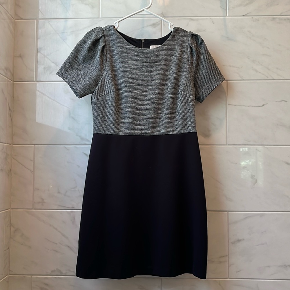 LOFT size 2 petite black and grey dress